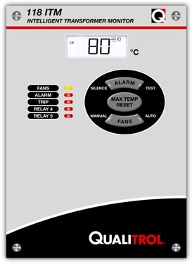 Qualitrol 118ITM dry type transformer monitor front panel