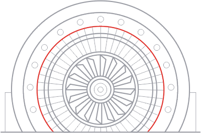 Teste de Estanqueidade da Chaveta do Estator